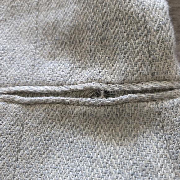 Lauren Ralph Lauren Linen Mandarin Collar Jacket Blazer Women’s 4P Ivory Twill - Picture 15 of 15